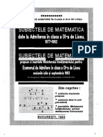 Subiectele Admitere cls.9 (1977-1993) - V. Mangu (1993)