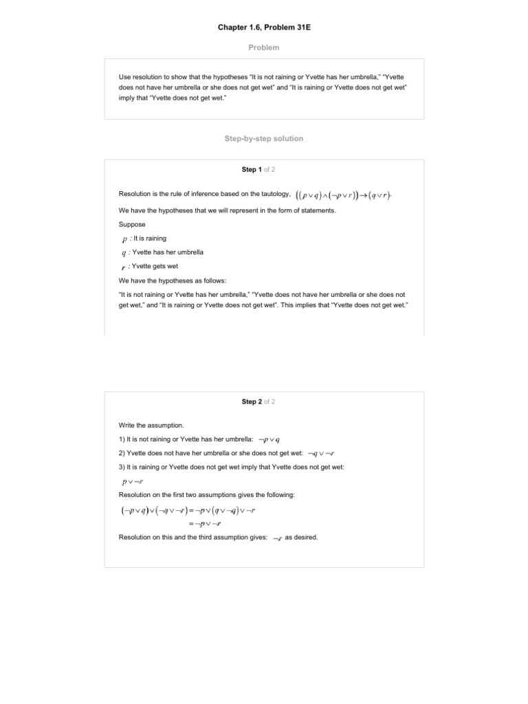 Chapter 1.6, Problem 31E | PDF