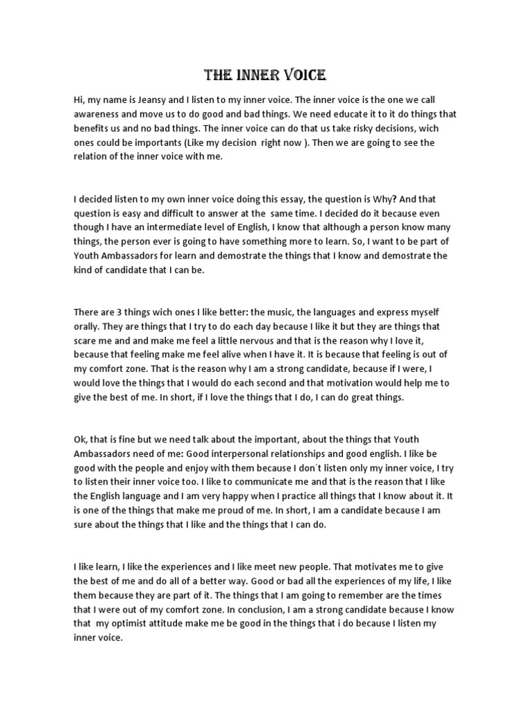 The Inner Voice | PDF | Social Psychology | Communication