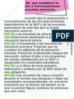 Acuerdo 96 - Que Establece La Organizacion y Funcionamiento de Las Escuelas Primarias - Resumen