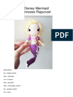 Disney Mermaid Princess Rapunzel Crochet Pattern