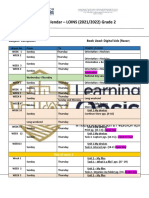 Pacing Calendar - LOINS (2021/2022) Grade 2