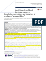 Responses To The Chilean Law of Food Labeling and Advertising: Exploring Knowledge, Perceptions and Behaviors of Mothers of Young Children