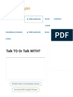 Talk To or Talk WITH - Espresso English