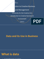 Data and Its Use in Business