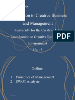 Introduction to Creative Business Environment Unit 3