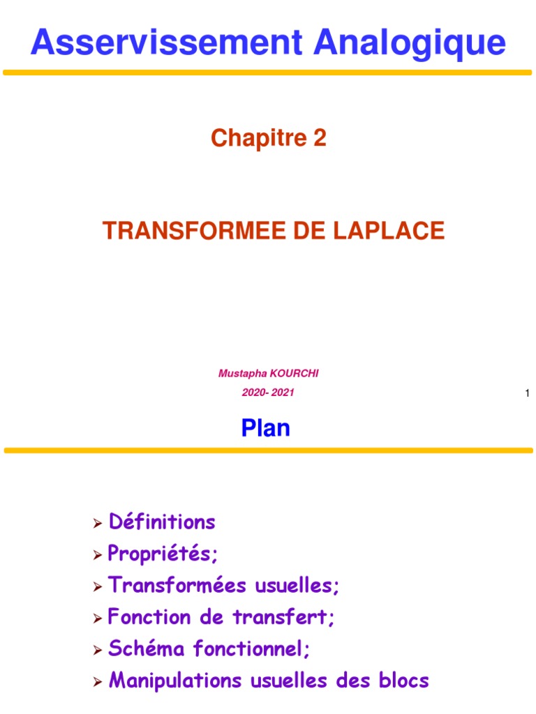Théorème de la valeur finale en asservissement PDF Transformation — free download