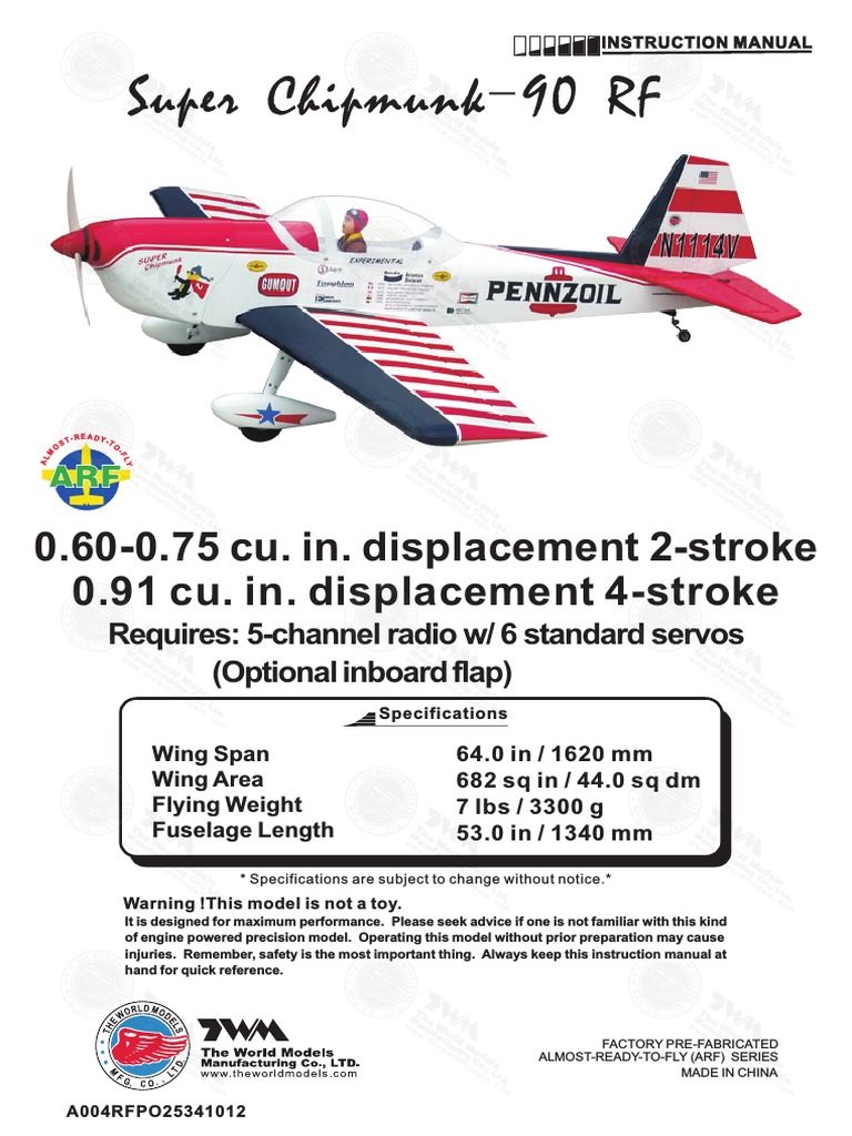 ★新品★60～90 SUPER CHIPMUNK! スーパーチックマンク　ラジコン飛行機組立キット sddefault.jpg
