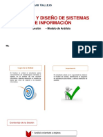 Análisis y Diseño de Sistemas - Sesion 11 - Modelo de Analisis