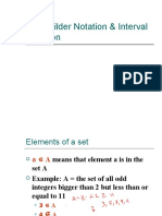 Set Builder Notation & Interval Notation