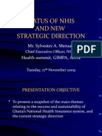 Status of Nhis and New Strategic Direction by Mr. Sylvester A. Mensah