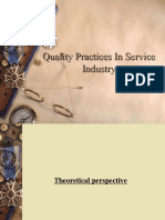 Quality Practices in Service Industry