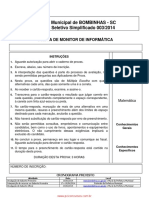 Processo Seletivo para Monitor de Informática na Prefeitura de Bombinhas