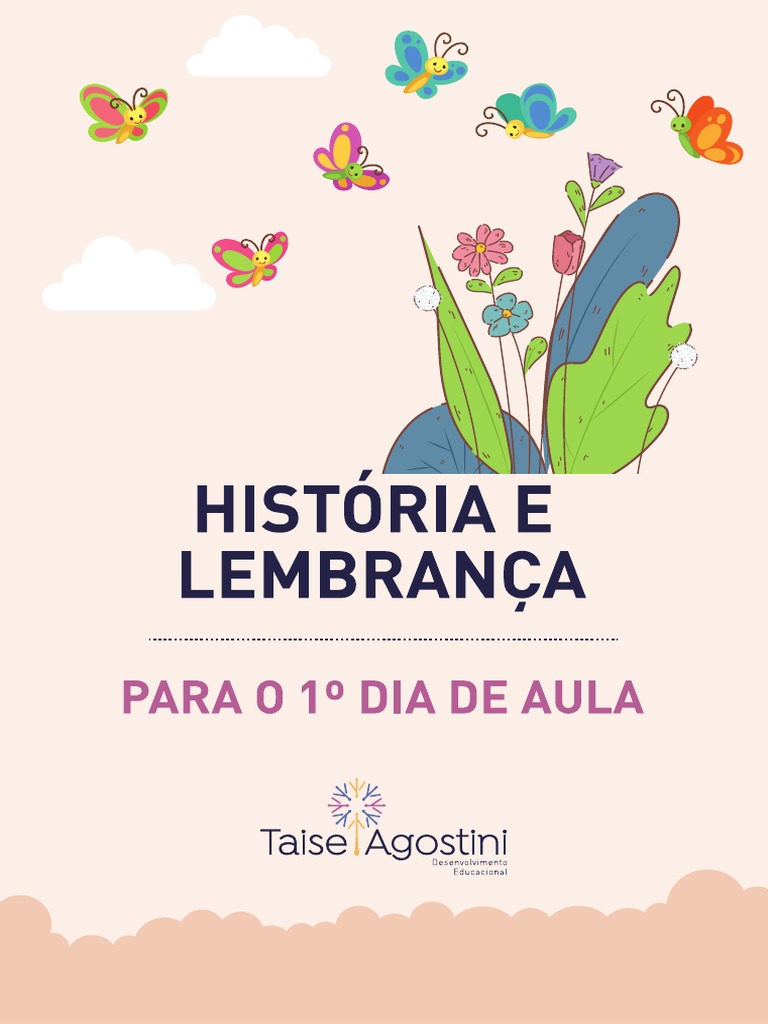 História e Lembrança Tatá Volta Às Aulas PDF Aprendizado
