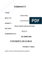 Assignment # 1: University of Gujrat
