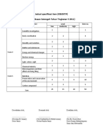 Jadual Spesifikasi Item (OBJEKTIF) (Peperiksaan Setengah Tahun Tingkatan 5 2011)