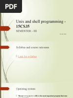 Unix and Shell Programming - : Semester - Iii