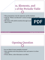 Atoms, Elements, and Properties of The Periodic Table: Scripps Classroom Connection