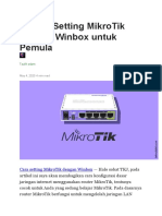 Cara Setting MikroTik Dengan Winbox Untuk Pemula