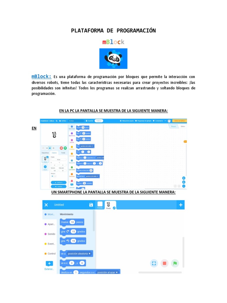 Introducción a mBlock y su programación | PDF | Variable (informática ...