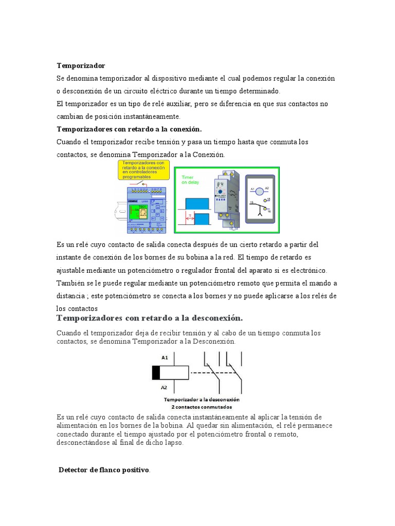 Explicación del relé del temporizador de retardo