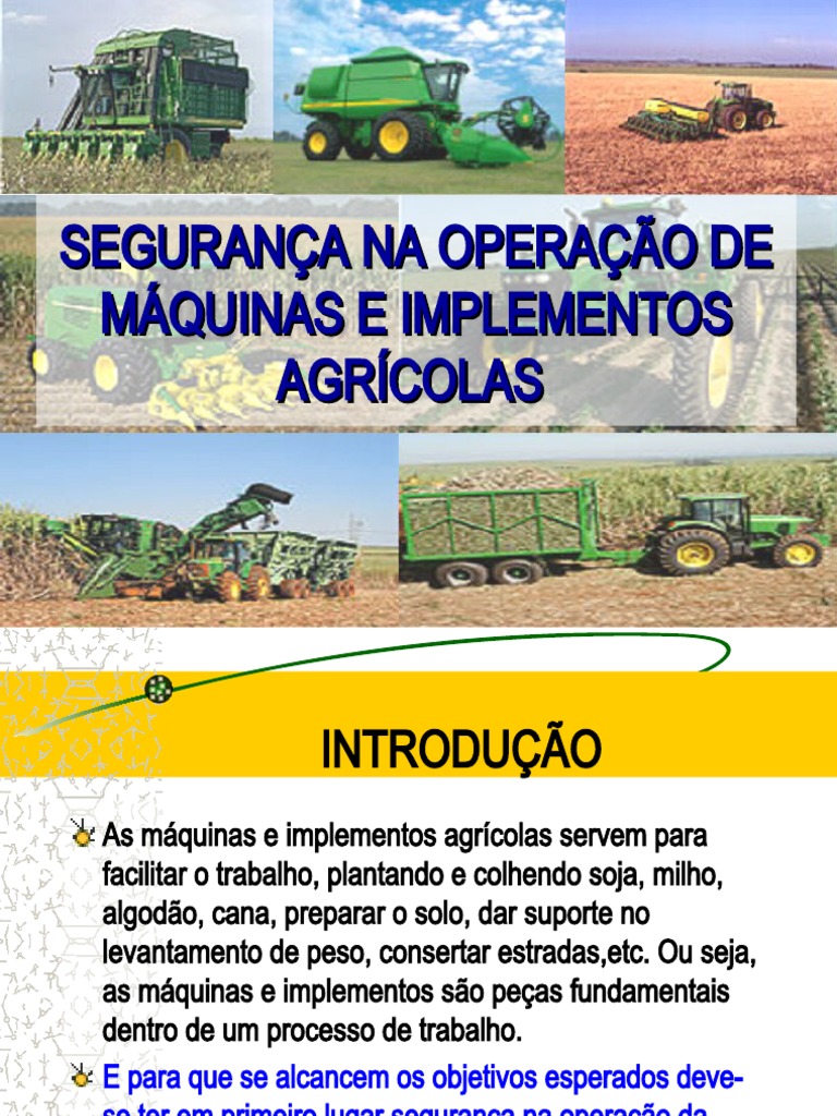 Segurança na Operação de Máquinas Agrícolas | PDF | Freio | Trator