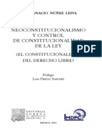 Neocontitucionalismo y Control de Constitucionalidad de La Ley (José Ignacio Núñez Leiva)