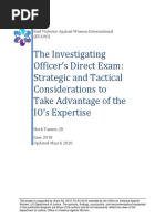 The Investigating Officer's Direct Exam: Strategic and Tactical Considerations To Take Advantage of The IO's Expertise