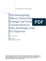 The Investigating Officer's Direct Exam: Strategic and Tactical Considerations To Take Advantage of The IO's Expertise
