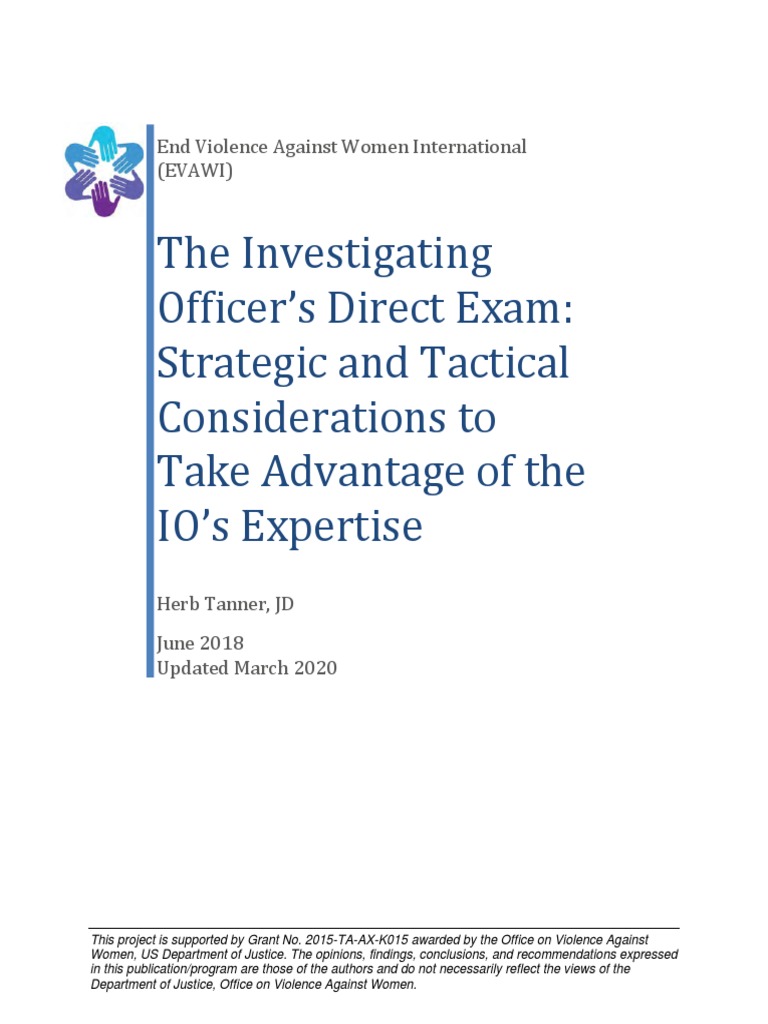 2018-01 TB+Direct+Examination | PDF | Hearsay | Expert Witness