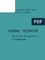 Norme Tecniche Per La Visita Alle Armi Mod. 91 in Distribuzione - 1935