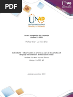 Formato para La Elaboración de La Actividad 3 - Observación de Prácticas para El Desarrollo Del Lenguaje en Contextos de Educación Inicial