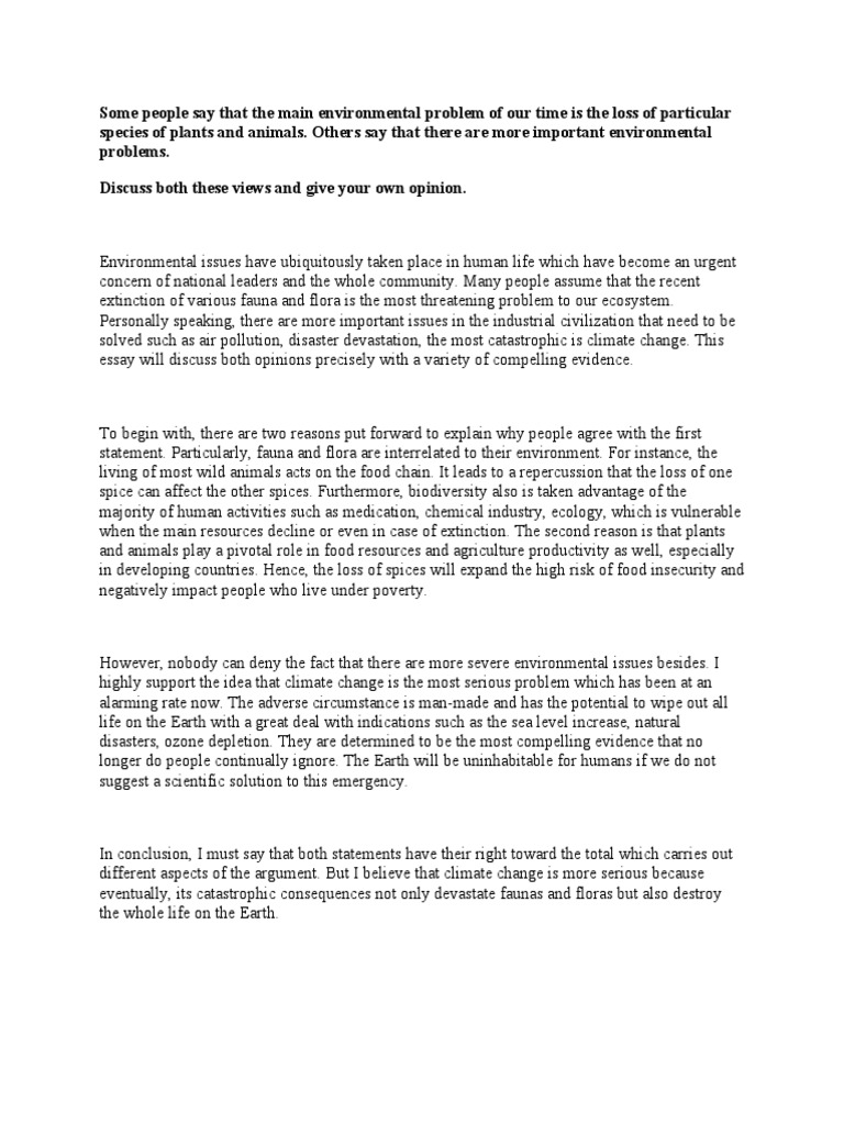 CAM 14 IELTS WRITING TASK 2 TEST 2.edited | PDF | Extinction | Climate ...