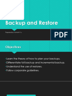 Backup and Restore