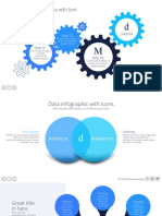 Four Step Gears Process With Font Icons