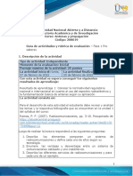 Guia de Actividades y Rúbrica de Evaluación - Fase 1 - Pre Saberes