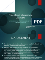 Principles of Management Chapter#1: Introduction To Management & Organizations