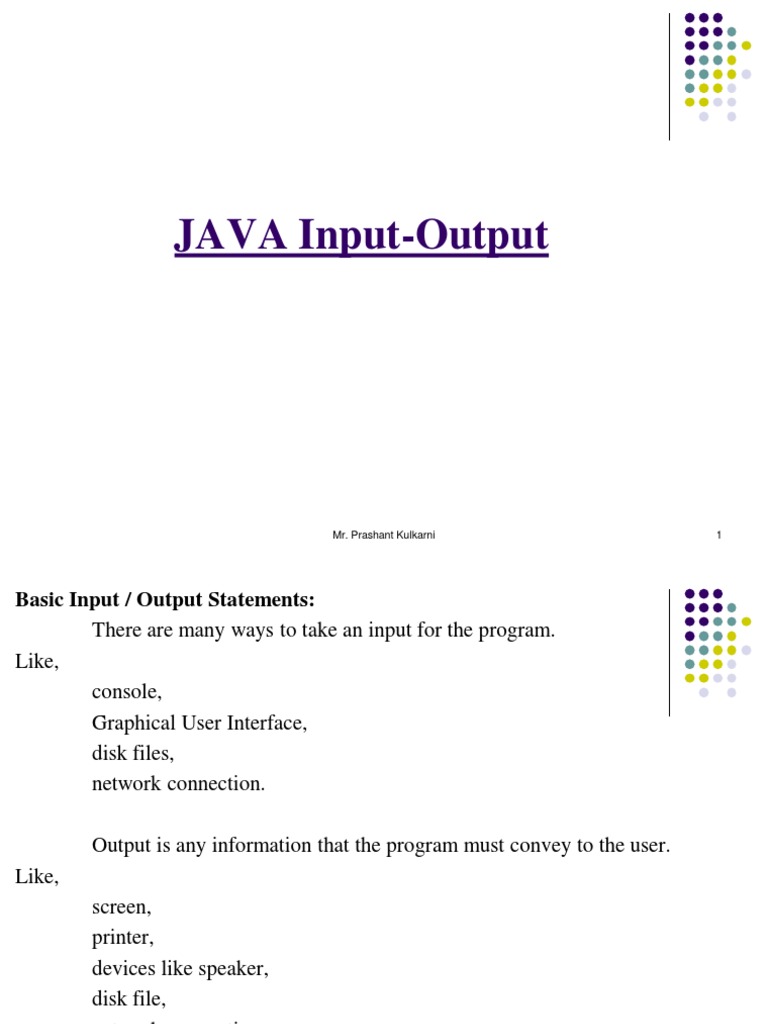 2a. Java Input-Output | PDF | String (Computer Science) | Command Line ...