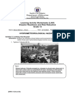 Department of Education: Learning Activity Worksheets (LAW) Disaster Readiness and Risk Reduction Grade 12