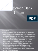 Manajemen Dana Bank Umum