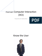 HCI - Know The User