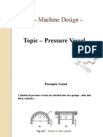 Subject - Machine Design - : Topic - Pressure Vessel