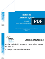ISYS6508 Database System: Week 3 Entity Relational Model & Enhanced