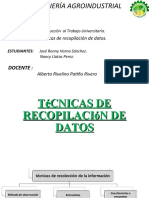 Tecnicas de Recopilacion de Datos