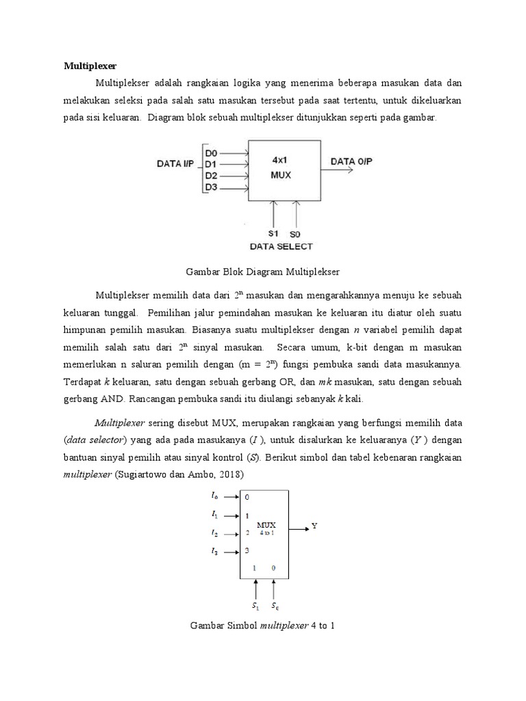 Perbandingan Multiplexer dan Demultiplexer | PDF | Metode & Bahan Ajar