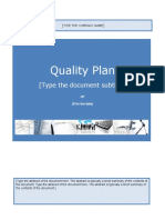 Quality Plan: (Type The Document Subtitle)