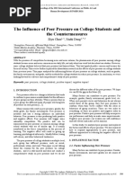 The Influence of Peer Pressure On College Students and The Countermeasures