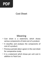 Cost Sheet (N)