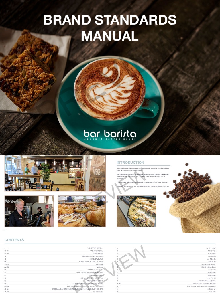 Barista Standards Manual The Perfect Espresso PDF Drink Coffee