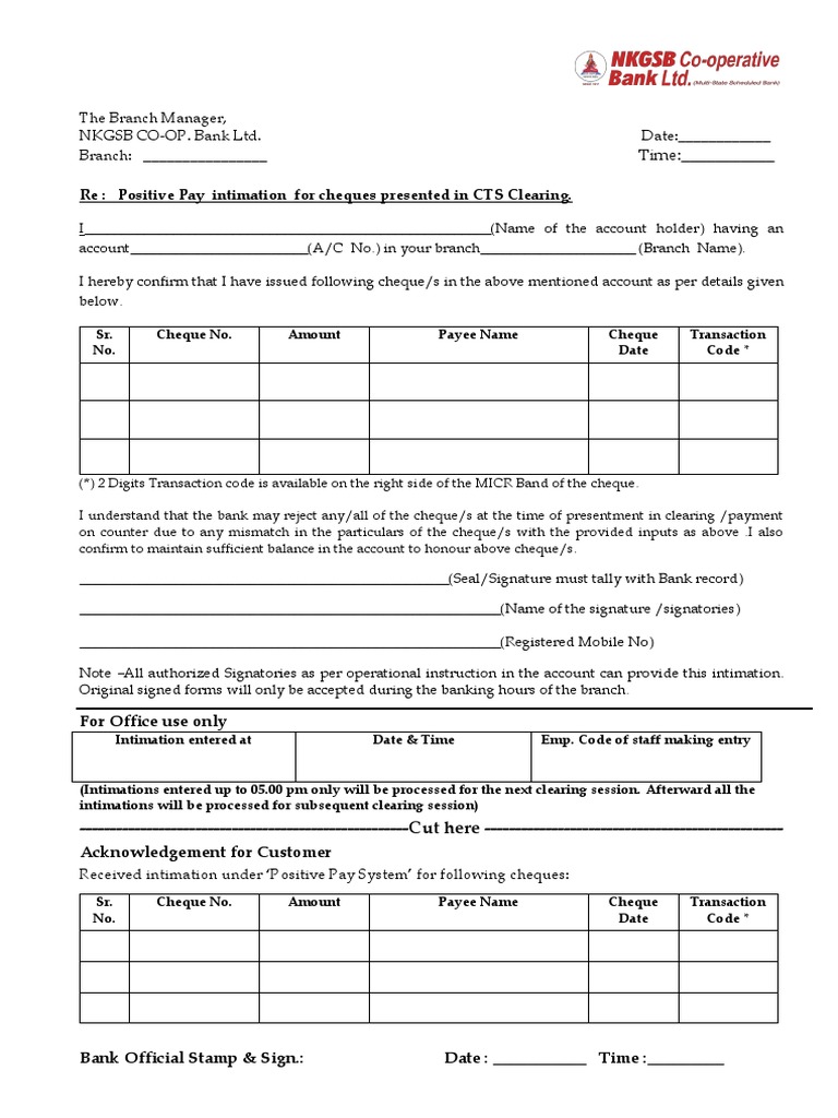 Pps Form Format PDF Cheque Payments
